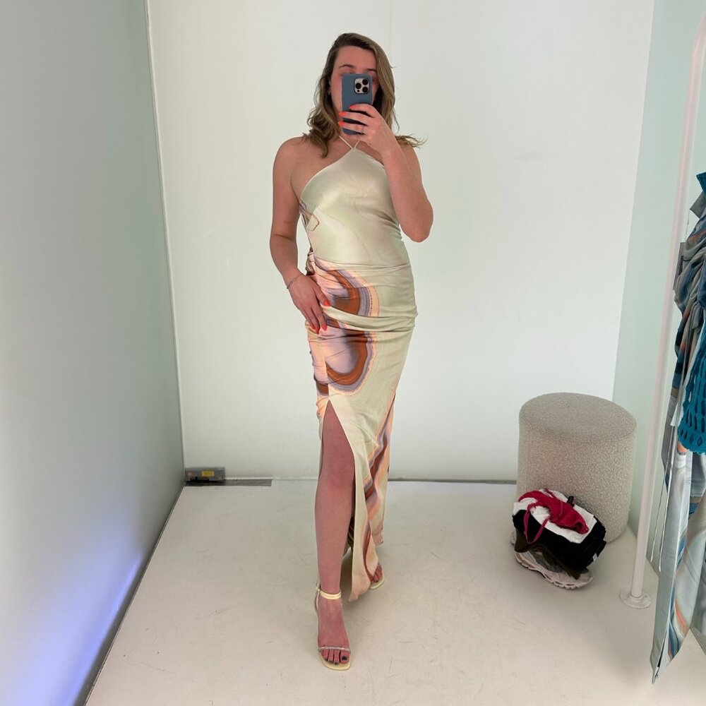 Simkhai “Hansel” Dress – Seafoam Marble Print